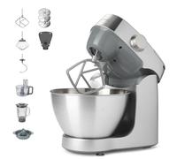 Kenwood Prospero+ KHC29A.O0SI Planetary Kneader 4.3L Stainless Steel Bowl Including 10 Accessories + 3 Hooks and Whisks, Glass Mixer, Food Processing 3 Discs,