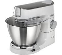 Kenwood Titanium Chef Baker KVC65.001WH Kitchen Processor with Integrated Scales 1200 W + 3-Piece Pastry Set, Spatula and Splash Guard White
