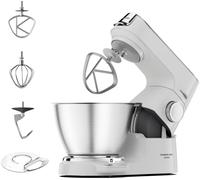 Kenwood Titanium Chef Baker, Kitchen Machine with K-Whisk, Stand Mixer with Kneading Hook, Whisk and 5L Bowl, KVC65.001WH, Power 1400W, White