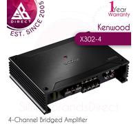 Kenwood X302-4 4-Channel Bridged Car Audio Amplifier│X-Series│Class-D│4Ohm│800W