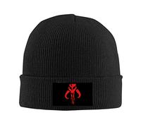 kenwozi Unisex Mandalorian Symbol Outdoor Winter Warm Knit Cap Beanie Hat Black