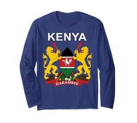 Kenya Emblem Cultural Background Long Sleeve T-Shirt