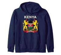 Kenya Emblem Cultural Background Zip Hoodie