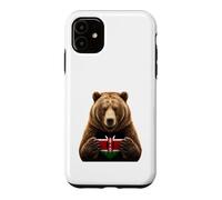Kenya Flag Heart Pride Country Heritage Bear Kenyan Case for iPhone 11