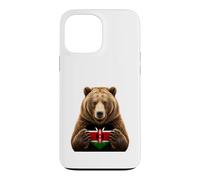 Kenya Flag Heart Pride Country Heritage Bear Kenyan Case for iPhone 13 Pro Max