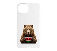 Kenya Flag Heart Pride Country Heritage Bear Kenyan Case for iPhone 15 Plus