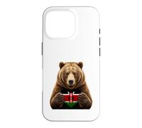 Kenya Flag Heart Pride Country Heritage Bear Kenyan Case for iPhone 16 Pro