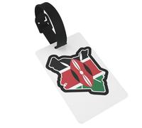 Kenya Flag Map Print Luggage Tag for Suitcases Cute Waterproof and Reusable Travel Bag Backpack Tags Gifts