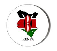 Kenya Flag Mapped 10 x 49mm Vinyl Stickers Pack of 10