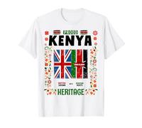 Kenya Flag Outfit Idea For Kids Kenya Food Kenyan Heritage T-Shirt
