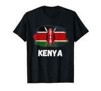 Kenya Flag Pride Retro Kenyan Flag Family Matching T-Shirt, Men, Black, X-Large