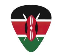 Kenya Flag Print Guitar Picks 12pcs for Electric Guitar Ukulele Accessories for Girls