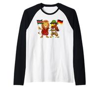 Kenya Germany Flag Kenyan Roots Proud German Heritage Raglan Baseball Tee