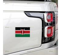 Kenya Kenyan Flag Car Magnet Magnetic Sticker Decal - 4 Pack Glossy 7.6cm 10.2cm 12.7cm 15.2cm - for Truck Door Fridge Reusable Waterproof