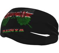Kenya Kenyan Flag Headband Sports Sweatbands for Men Women Workout Athletic Running Yoga Basketball Gym Unisex Hairband Wristbands