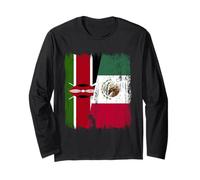 Kenya Mexico Half Flag Kenyan Mexican Heritage Long Sleeve T-Shirt