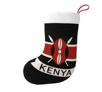 Kenya National Large Christmas Stocking 17.7", Xmas Gift Sock for Family, Hanging Stocking, Party Decor