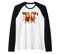 Kenya Peru Flag Kenyan Peruvian Roots Proud Kenyan Peruvian Raglan Baseball Tee