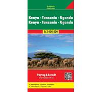 Kenya - Tanzania - Uganda - Rwanda Road Map 1:2 000 000 (German) Folded Book