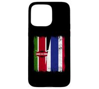 Kenya Thailand Half Flag Kenyan Thai Roots Case for iPhone 15 Pro Max