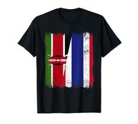 Kenya Thailand Half Flag Kenyan Thai Roots T-Shirt