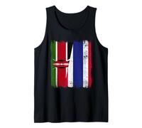 Kenya Thailand Half Flag Kenyan Thai Roots Tank Top