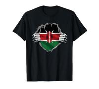 Kenya Tshirt Kenyan Flag Kenya Shirt Roots Heritage Citizen Value Graphic T-Shirt, Men, Black, S