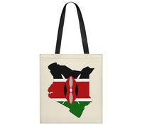 Kenyan Flag Map Cute Tote Bag for Women Polyester Large Shoulder Bags Handle Shopping Bag for Lady