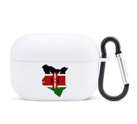 Kenyan Flag Map Funny Bluetooth Earbuds Case with Keychain Colorful Wireless Headphones Covers Compatible with AirPods Pro