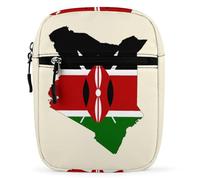 Kenyan Flag Map Trendy Crossbody Bag for Men Women Small Satchel Men Sling Adjustable Shoulder Strap Messenger