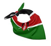 Kenyan Flag Square Scarf Vintage Silk-Like Bandanas Soft Face Mask Headwear Handkerchiefs 25"x25"