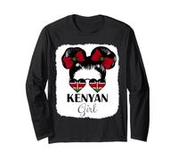 Kenyan Girl Kenya Flag Roots Pride Heritage Long Sleeve T-Shirt