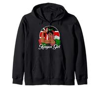 Kenyan Girl Proud Kenya Flag Unbreakable Kenyan Woman Proud Zip Hoodie