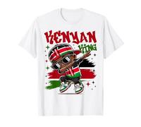 Kenyan King Dabbing Kenya Flag Pride for Kids T-Shirt