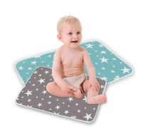 Kenyaw Baby Infant Waterproof Mat Changing Mat - Organic Cotton Breathable Washable Reusable Diaper Mat