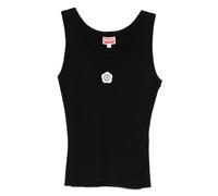 Kenzo 'Boke Flower 2.0' embroidered ribbed top - Black XS-S-M-L