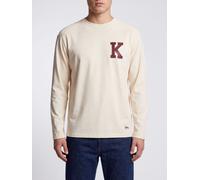 Kenzo Contrast Logo Long-Sleeve Cotton and Viscose Blend T-Shirt - Size: M - male