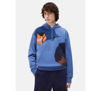 Kenzo Graphic Oversized Hooded Sweatshirt - Blue - Blue / L