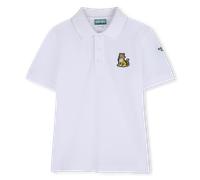 Kenzo Kids - Badge And Embroidery Polo Shirt - White - Unisex - 6 Years