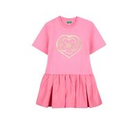 Kenzo Kids Boke Flower-motif dress - Pink 3-4-5-6-8-10-12-14