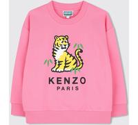 Kenzo Kids Boy's Contrast Logo Crewneck Sweatshirt in Cotton - Size: 14 - female