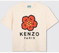 Kenzo Kids Boy's Cotton T-shirt with Contrast Boke Flower Logo - Size: 4 - female