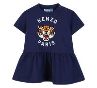 Kenzo Kids - Dress Gathered At The Waist - Medieval Blue - Girl - 18 Months