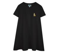 Kenzo Kids - Embroidered Badge Flared Dress - Slate Blue - Girl - 8 Years