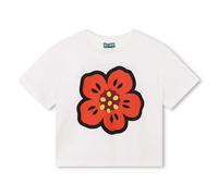 KENZO KIDS Girls Ivory Cotton SS24 Boke Flower T-Shirt-10 Years