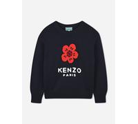 KENZO KIDS KENZO Girls Boke Flower Knitted Jumper in Navy - Blue - 2 Yrs