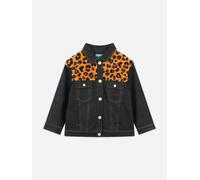 KENZO Kids Leopard Denim Jacket in Black - Black - 14 Yrs