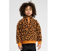 KENZO Kids Leopard Half Zip Sweatshirt in Orange - Orange - 10 Yrs