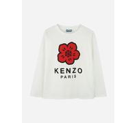 KENZO Kids Long Sleeve Boke Flower T-Shirt in Ivory - Ivory - 6 Yrs