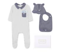 Kenzo Kids - Pajama, Bucket Hat And Bib Set - Offwhite - Boy - 6 Months